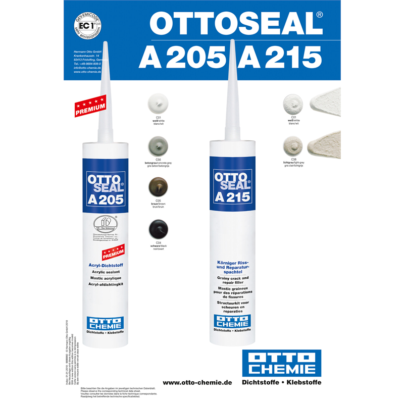 Ottoseal A215 C38 lichtgrijs 310ml