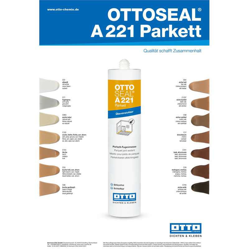 Ottoseal A221 Parket C51 Oudwit 310ml